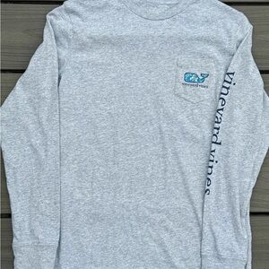 Vineyard Vines Heather Gray Long Sleeve Tee